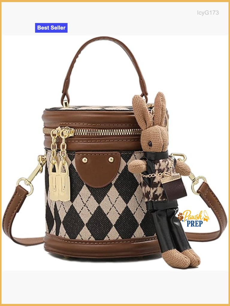 Bunny Doll Crossbody Shoulder Bag Cylinder Purse Satchel
